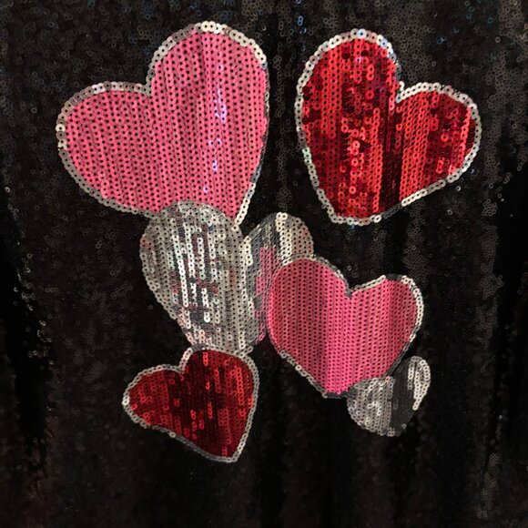 Simply Southern Hearts Valentine Sequins Dress Top ~ L/XL ~ NWT - Picture 4 of 5